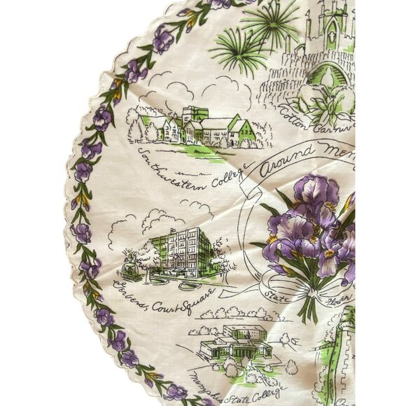 3 Vintage Handkerchiefs Mayfield Memphis Tennessee Florida Chicago MCM Souvenir - Picture 12 of 16